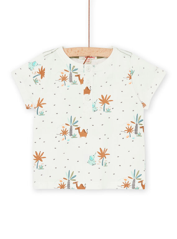 T-shirt branco com estampado de deserto RUEXOTUN / 23SG10V4TMC810