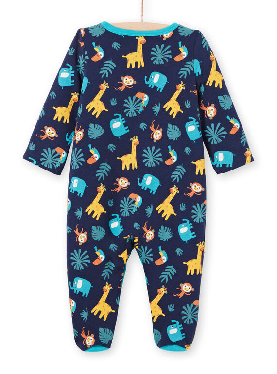Babygro reversível azul noite com estampado animais bebé menino MEGAGREANI / 21WH1486GREC205