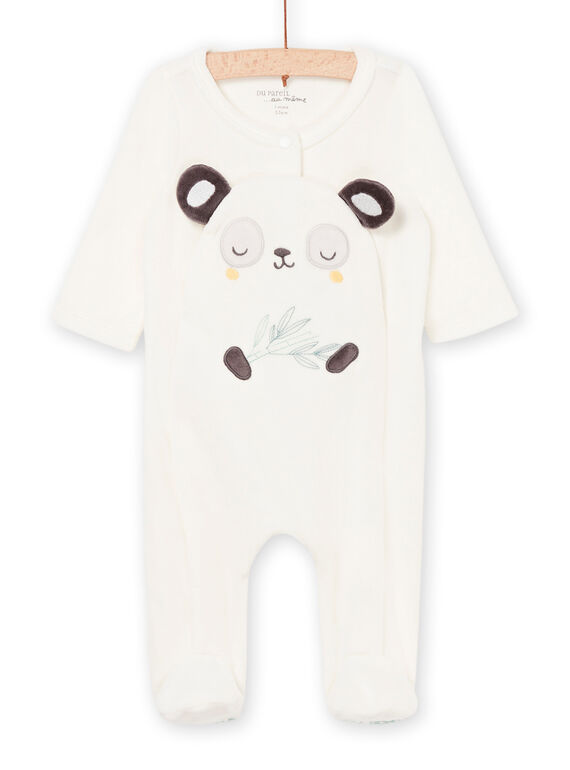 Babygro de mangas compridas com recortes de orelhas 22WF0582GRE001