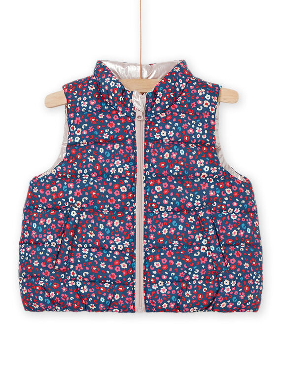 Blusão sem mangas reversível com estampado de flores PIBIDOUNEX / 22WG09F2D3EC220