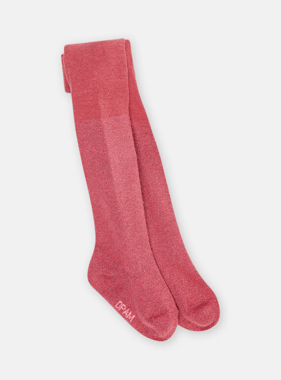Collants rosa em lurex bebé menina SYIJOCOLU4 / 23WI09M3COLD304