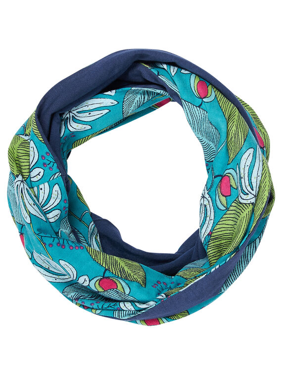 Snood duplo menina verde e azul-marinho JYACLOSNOO / 20SI0111SNO714