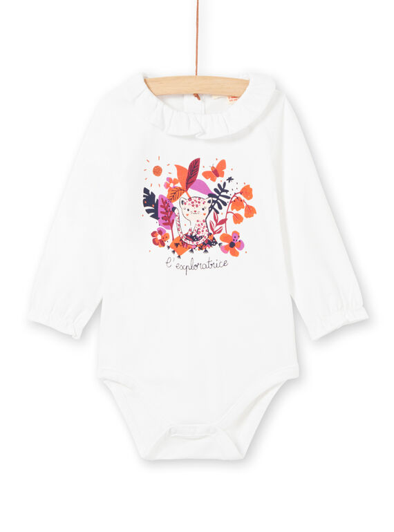 Body branco e padrão colorido bebé menina MIPABOD / 21WG09H2BOD001