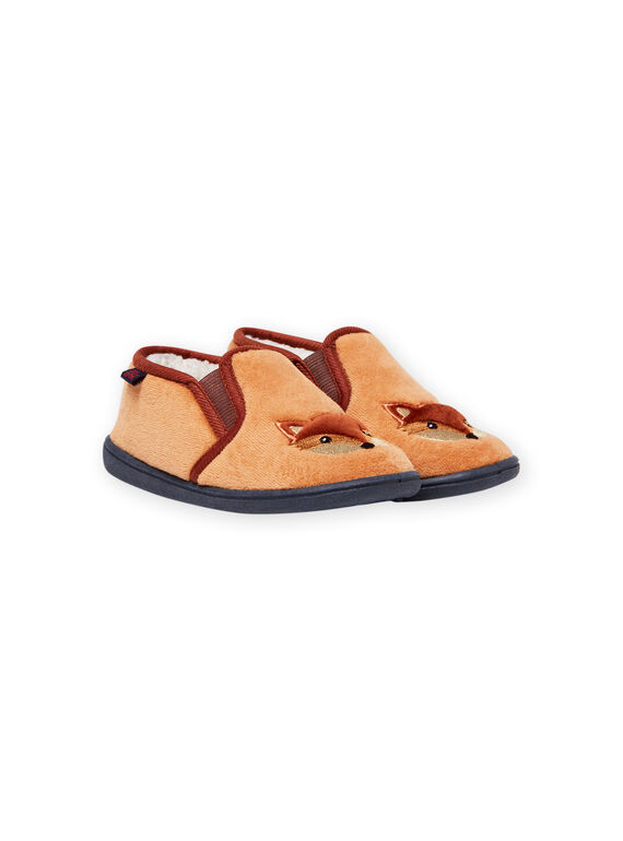 Pantufas forradas amarelo padrão raposa menino MOPANTROUX / 21XK3636D0B010