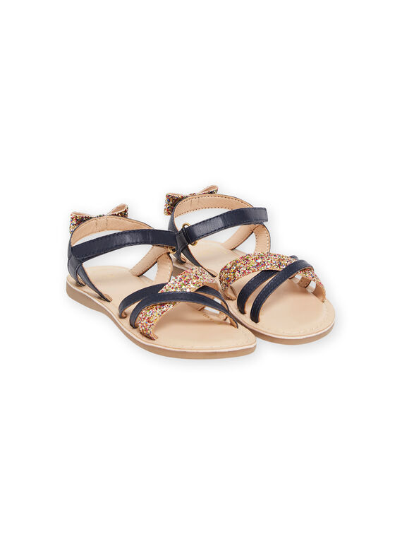 Sandálias azul-marinho com purpurinas menina NASANDMARINE / 22KK3544D0E070