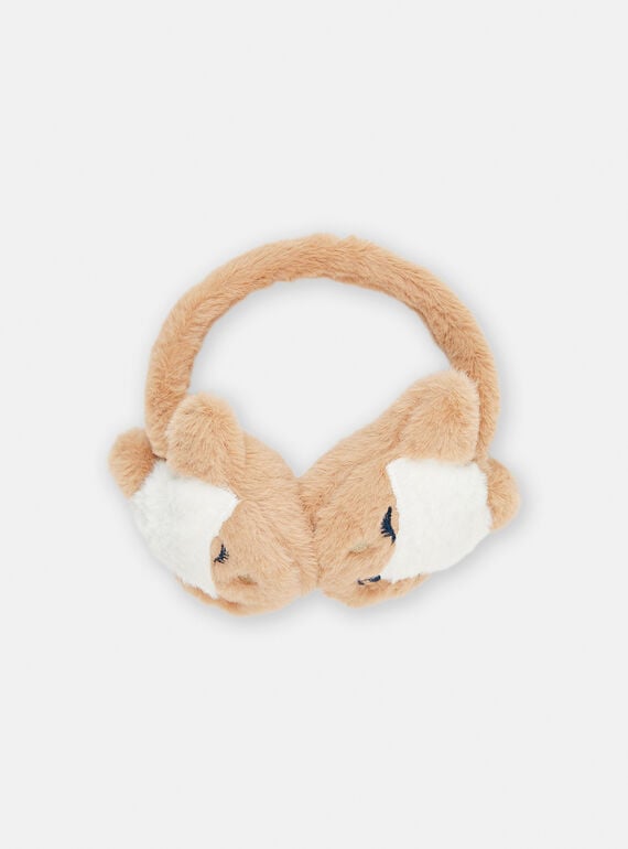 Proteção de orelhas em pelo sintético avelã para menina SYAJOHEAR2 / 23WI01O1CAO821
