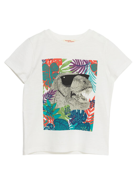 T-shirt menino cru dinossauro JOSAUTI3 / 20S902Q2TMC001
