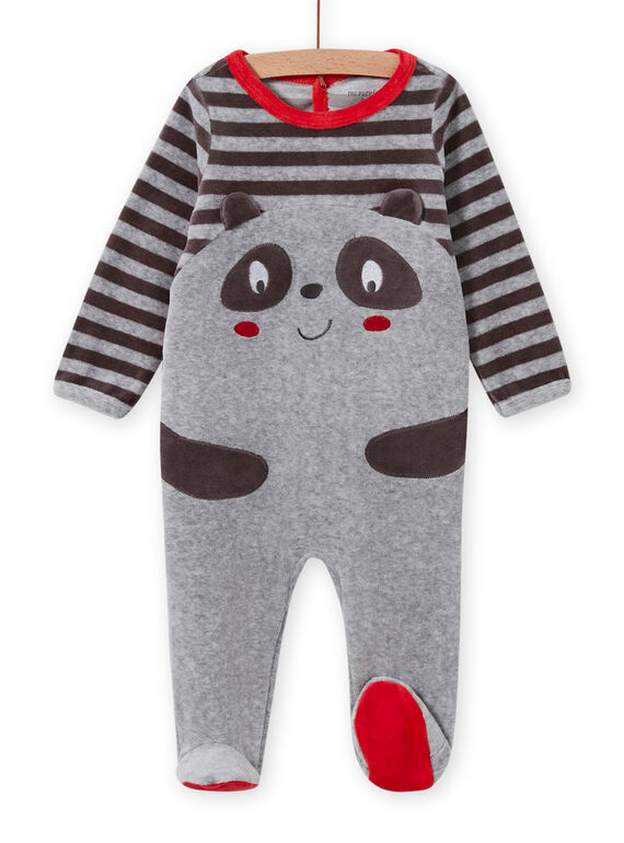 Babygro cinzento padrão panda bebé menino MEGAGREPAN / 21WH1483GREJ918