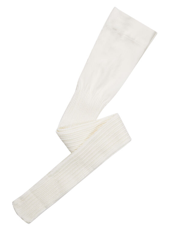 Collants menina em poliamida cru com torcido JYAESYCOL3 / 20SI0164COL001