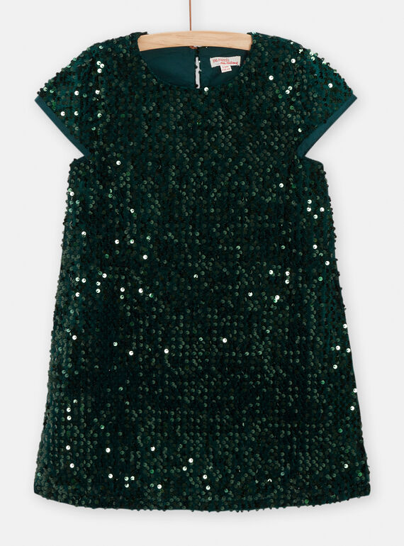 Vestido verde-floresta para menina SAWAYROB2 / 23W901S1ROBG614