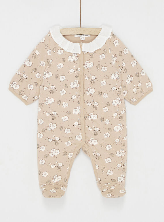 Babygro rosa-vintage com estampado florido SOU1GRE1 / 23WF0311GRED332