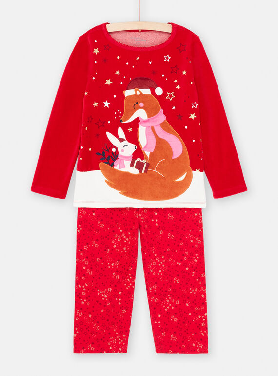 Pijama de Natal vermelho para menina SEFAPYJNOE / 23WH11T1PYJF529