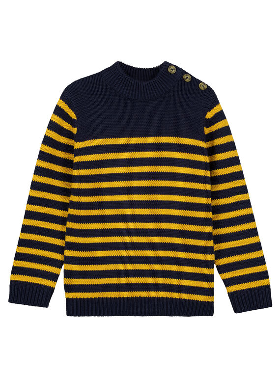 Camisola Azul-Marinho às riscas Ocre GOJOPUL2 / 19W90241D2EB116