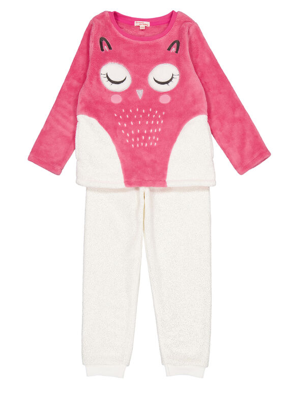 Pijama rosa e cru em soft boa criança menina GEFAPYJET / 19WH11NAPYJD330