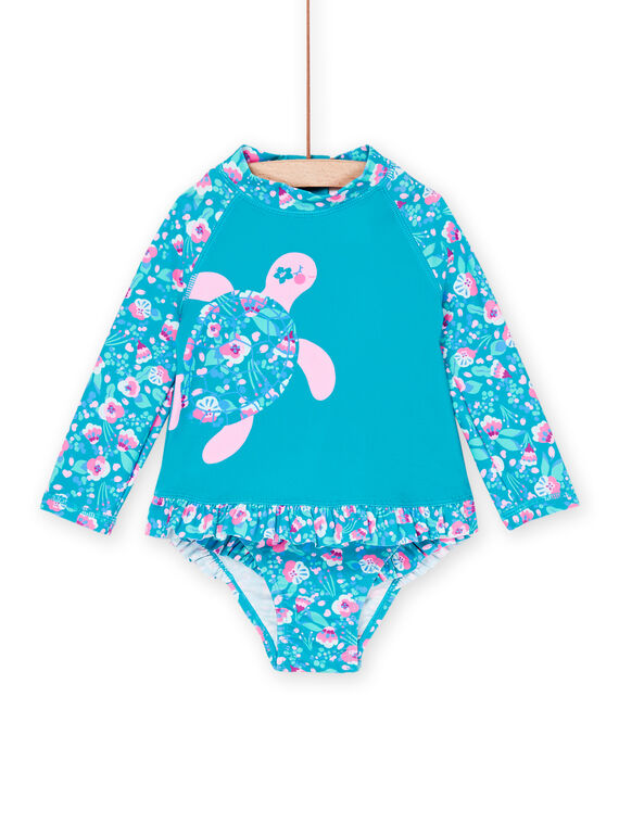 Fato de banho turquesa com estampado fantasia RYIENS / 23SI09R9MAIC217