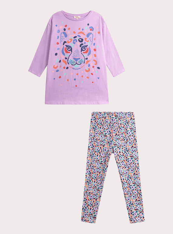 Camisa de dormir lilás para menina WEFACHUPAN / 25SH1191CHN320