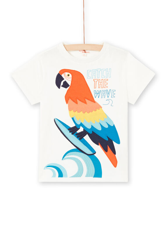 T-shirt cru com padrão papagaio menino LOBONTI5 / 21S902W3TMC001