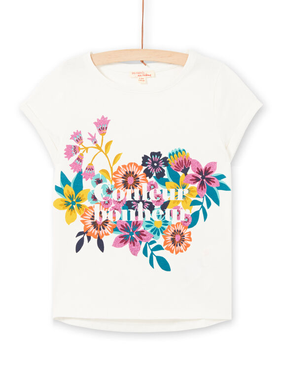 T-shirt cru estampados flores coloridas mangas curtas mulher LAMUMTI1 / 21S993Z1TMC001