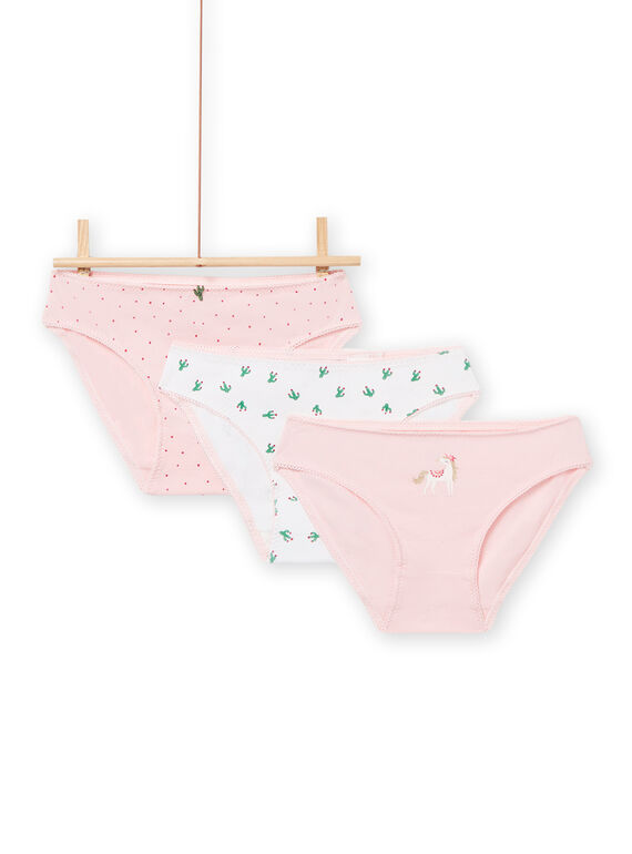 Pack de 3 cuecas com padrão decorativo menina NEFALOTLIC / 22SH11I6D5LD328