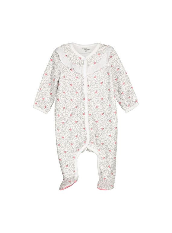 Babygro de veludo bebé menina FOU1GRE2 / 19SF0512GRE099