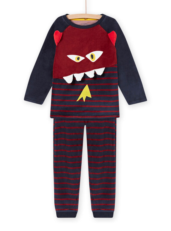 Conjunto pijama padrão de monstro com detalhes fosforescentes menino MEGOPYJMON / 21WH129APYJ719