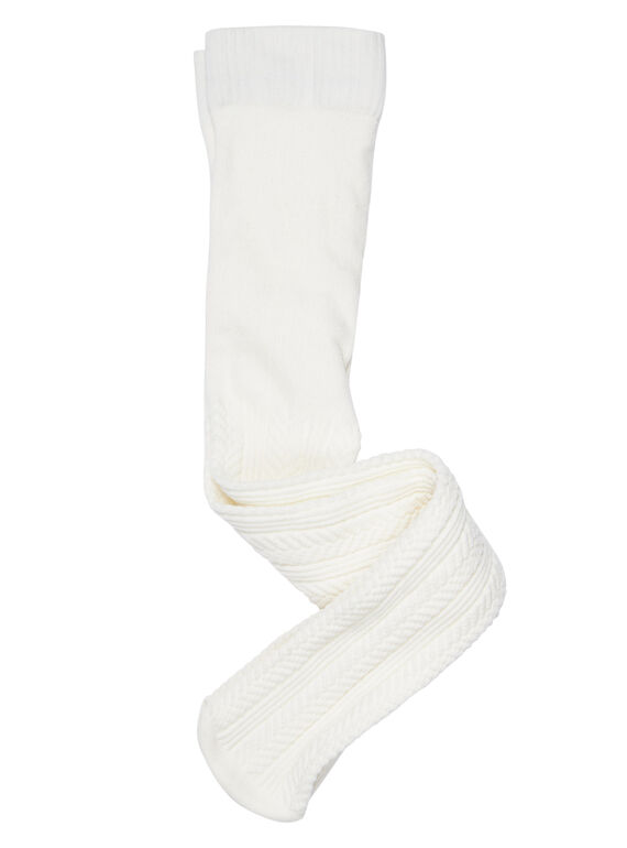 Collants de poliamida torcida cru bebé menina JYIESCOL4 / 20SI0964COL001