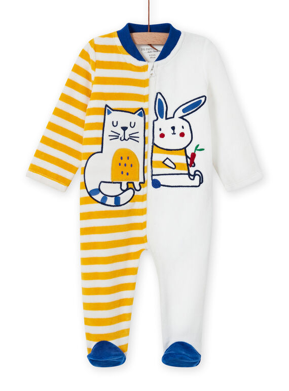Babygro cru com padrão de animais bebé menino MEGAGREFER / 21WH1433GRE001