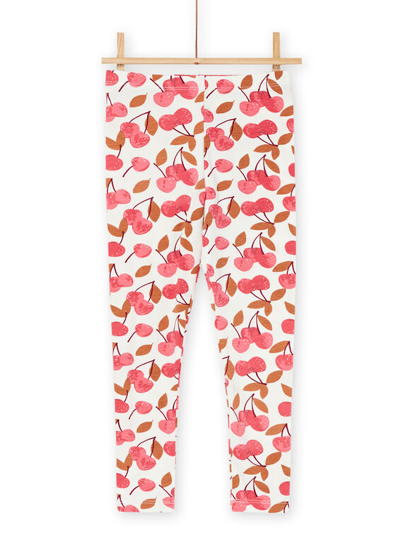 Leggings cru e vermelho com estampado de cerejas RYADAYLEG / 23SI01M1CAL003