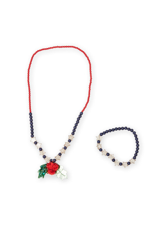 Colar de pérolas coloridas Natal menina MYANOSET / 21WI01T2CLI961