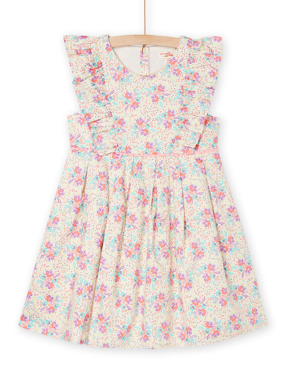 Vestido rosa com estampado florido RABUROB1 / 23S90141ROB001