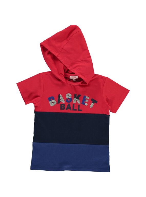 Boys' short-sleeved hooded T-shirt CODETEE2EX / 18S902F5TMC050