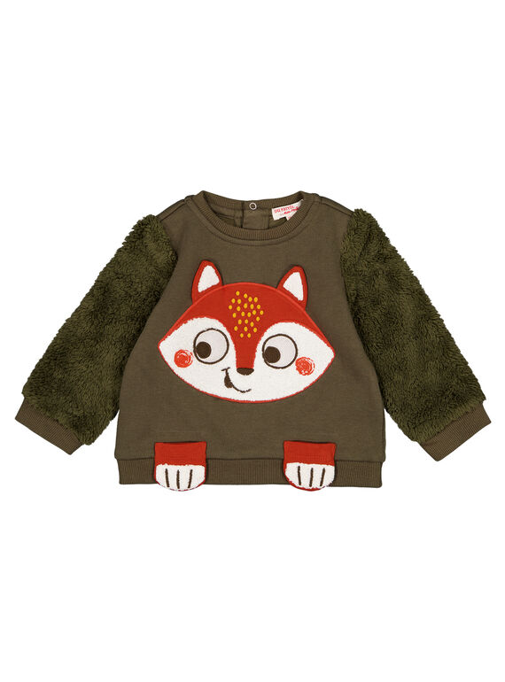 Sweat raposa verde militar bebé menino GUBRUSWE / 19WG10K1SWEG631