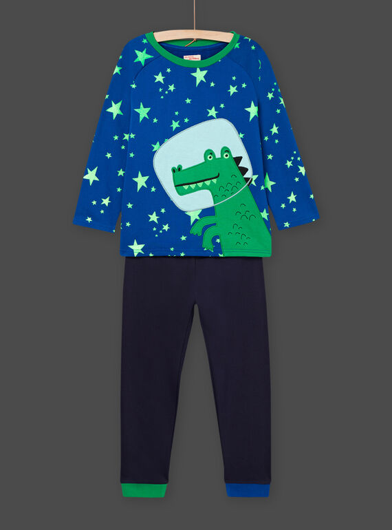 Pijama com padrão crocodilo e estampado fosforescente REGOPYJSTARS / 23SH1255PYJ217