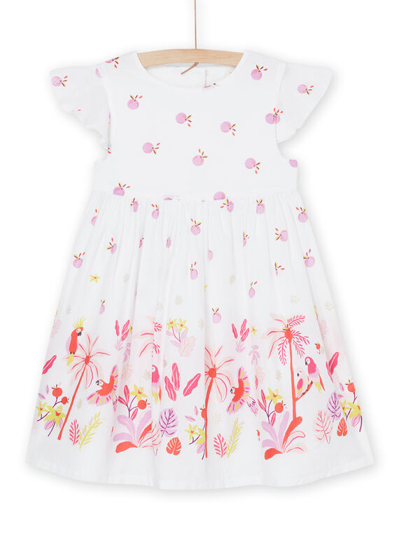 Vestido branco com estampado fantasia RANEOROB4 / 23S901O2ROB000