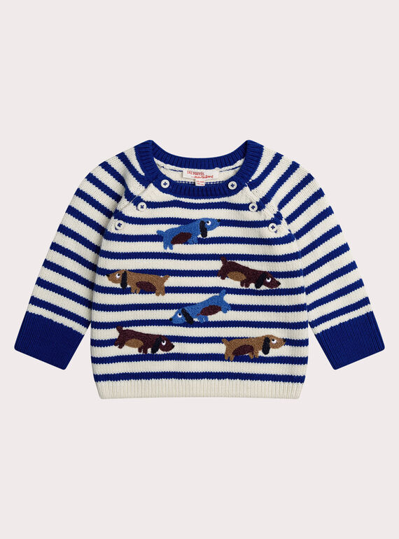 Camisola às riscas para bebé menino XUBLUPULL / 25WG10N1PULA002