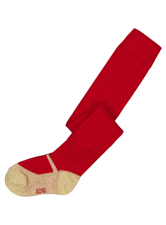 Collants de algodão com padrão babies dourado nos pés. GYINOCOL2 / 19WI09V1COLF521