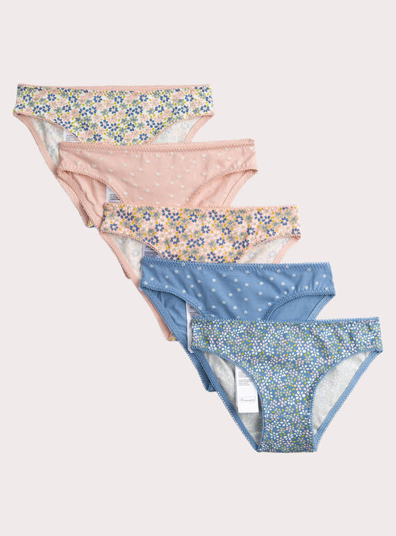 Conjunto de 5 calcinhas impressas para meninas  VEFALOTSEM1 / 24WH1181D5L001