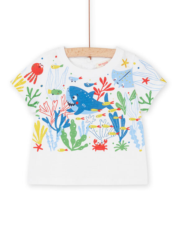 T-shirt branco com padrão animal RUPOPTI3 / 23SG10X3TMC000