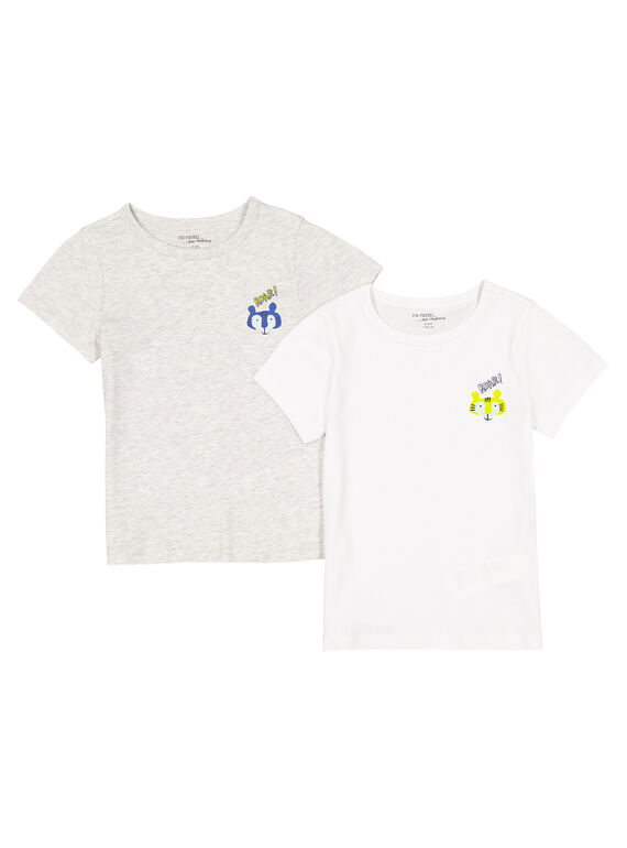 Conjunto de 2 t-shirts mangas curtas GEGOTELTIG / 19WH1261HLI000