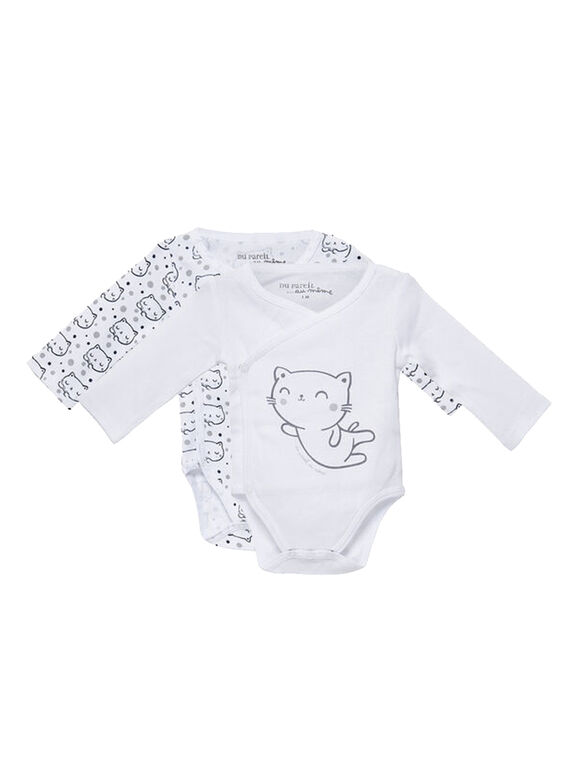 Conjunto de 2 bodies cruzados mangas compridas JOU1BOD2 / 20SF77J1BOD000