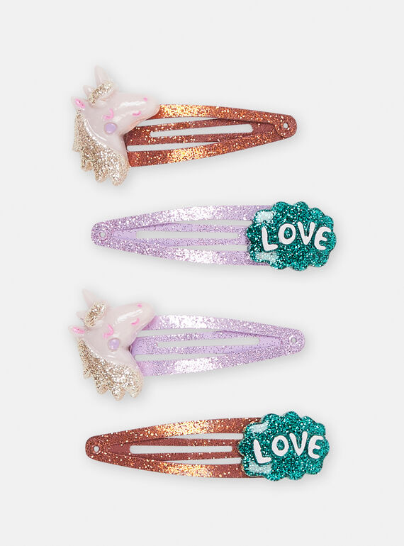 4 ganchos decorativos violeta e pastel SYAJOCLIP4 / 23WI0189BRTH707