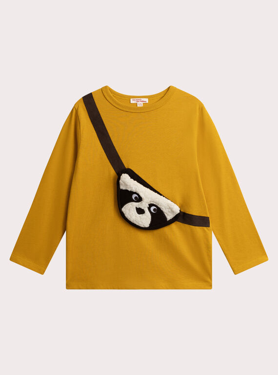 T-shirt amarela saco de bebê trompe l'oeil para menino  VOBATEE3 / 24W902Q3TML106