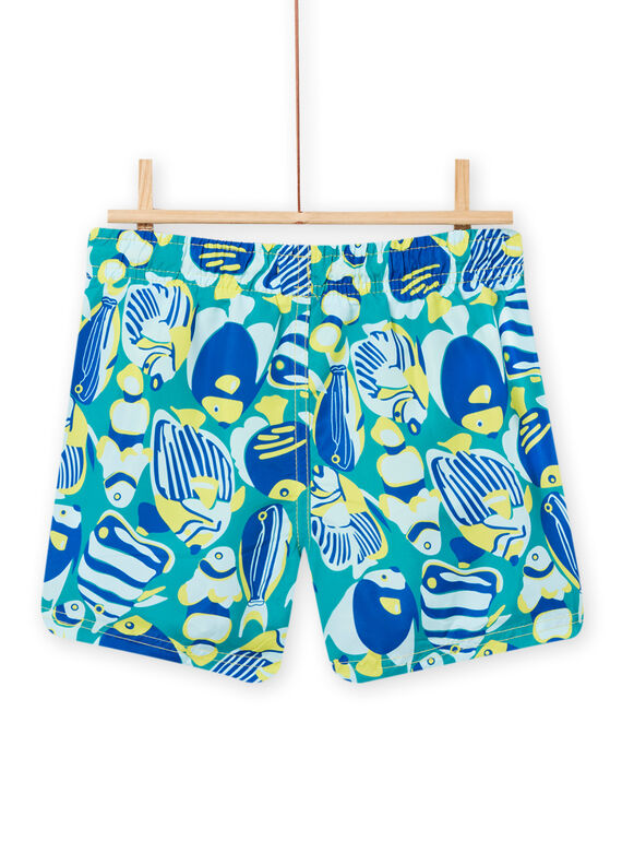 Fato de banho azul-caraíbas menino NYOMERBOXPOI / 22SI02L5MAIC242