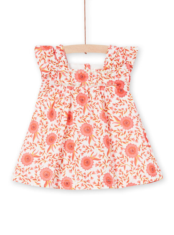 Vestido estilo patinadora estampado florido bebé menina LINAUROB1 / 21SG09L2ROB001