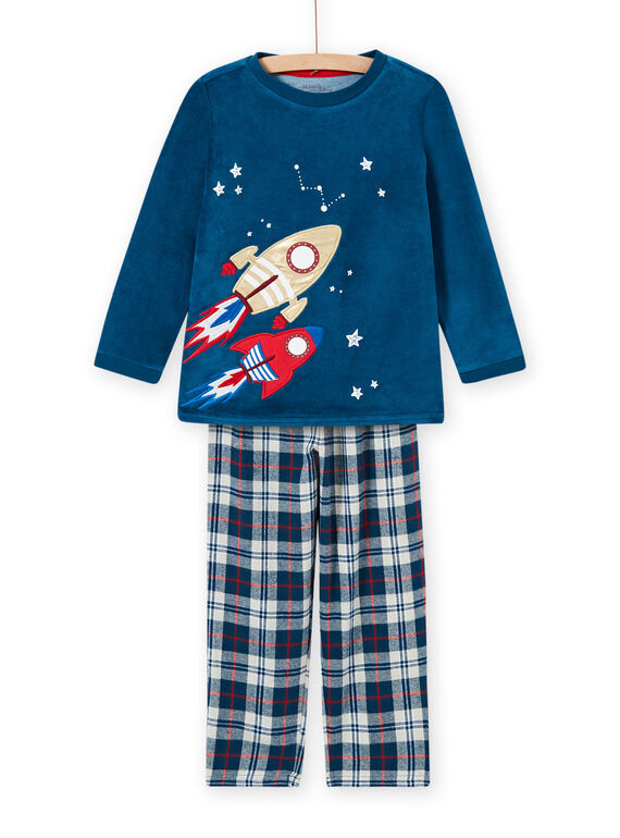 Conjunto de pijama com padrão de espaço fosforescente menino MEGOPYJFUZ / 21WH1297PYJC214