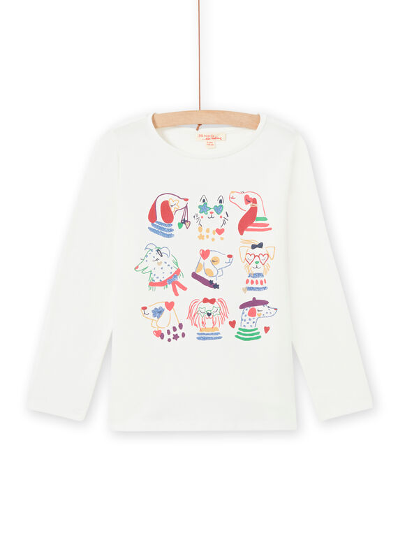 T-shirt de mangas compridas estampado decorativo menina MAMIXTEE5 / 21W901J1TML001
