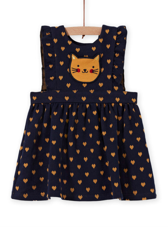 Vestido milano azul-marinho bebé menina MIMIXROB1 / 21WG09J1ROB070