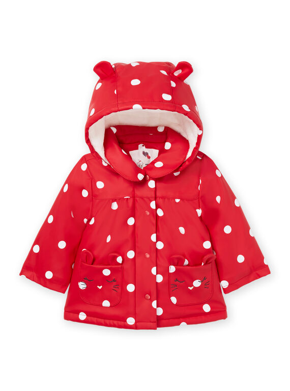 Impermeável com capuz e estampado às bolas 22WG09F1IMP050