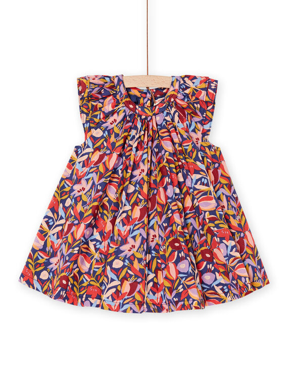 Vestido índigo com estampado florido RISUNROB2 / 23SG09K1ROB703