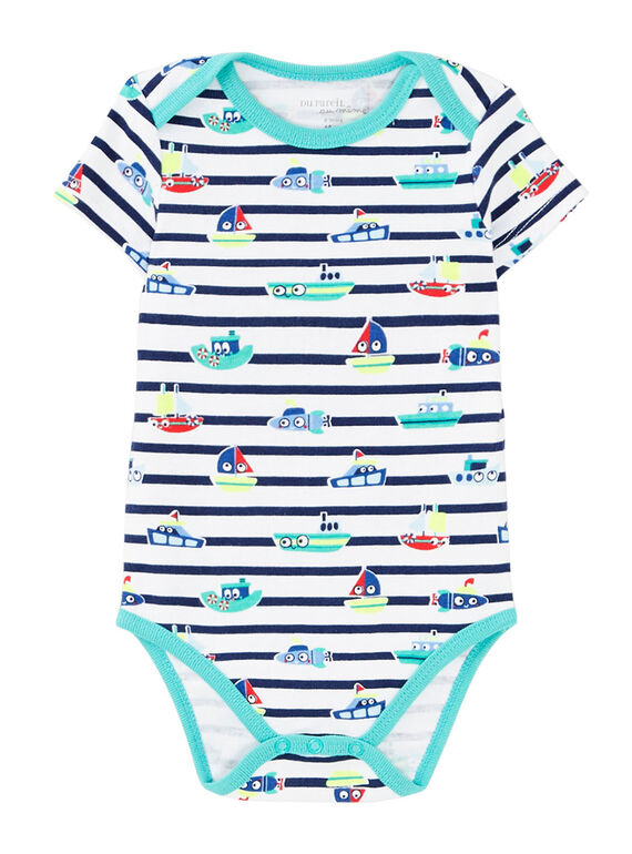 Body bebé menino mangas curtas às riscas JEGABODLEF / 20SH14V2BDL000